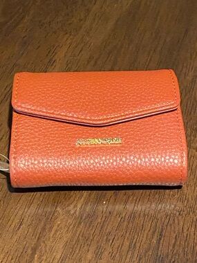 Accessorize London Women’s Faux Leather Orange Flap Zip Around Wallet